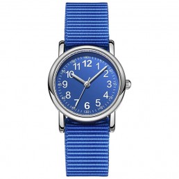 Analog Boy's Watch With Fabric Strap Blue