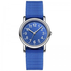 Analog Boy's Watch With Fabric Strap Blue