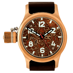 Bronze 46 Mm Mokume Sapphire