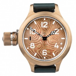 Bronze 60 Mm Mokume Sapphire