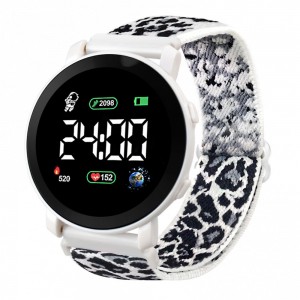 Luminous Round Dial Adjustable Time/Date Display Braided Electronic Digital Wrist Watch